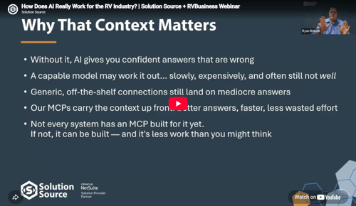 AI for RV Manufacturers Webinar Screenshot